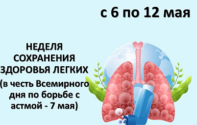 Неделя сохранения здоровья легких. В честь Всемирного Дня по  борьбе с астмой. Полезная инфографика.  